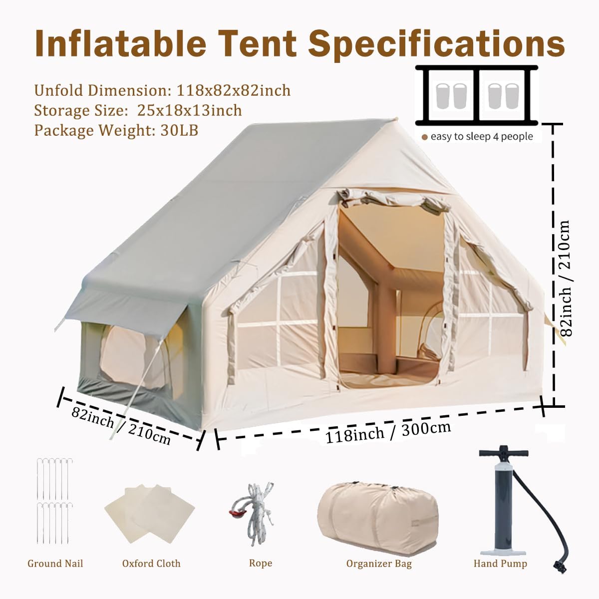 Campora™ – The All-Season Inflatable Camping Tent (Outdoor Series)