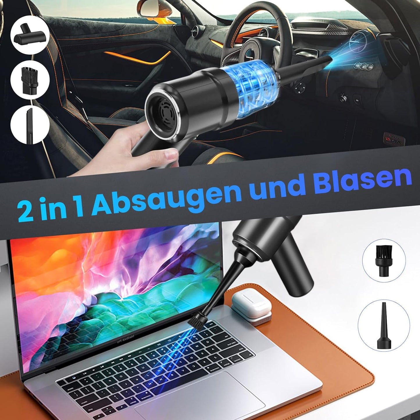 Cordless mini vacuum cleaner