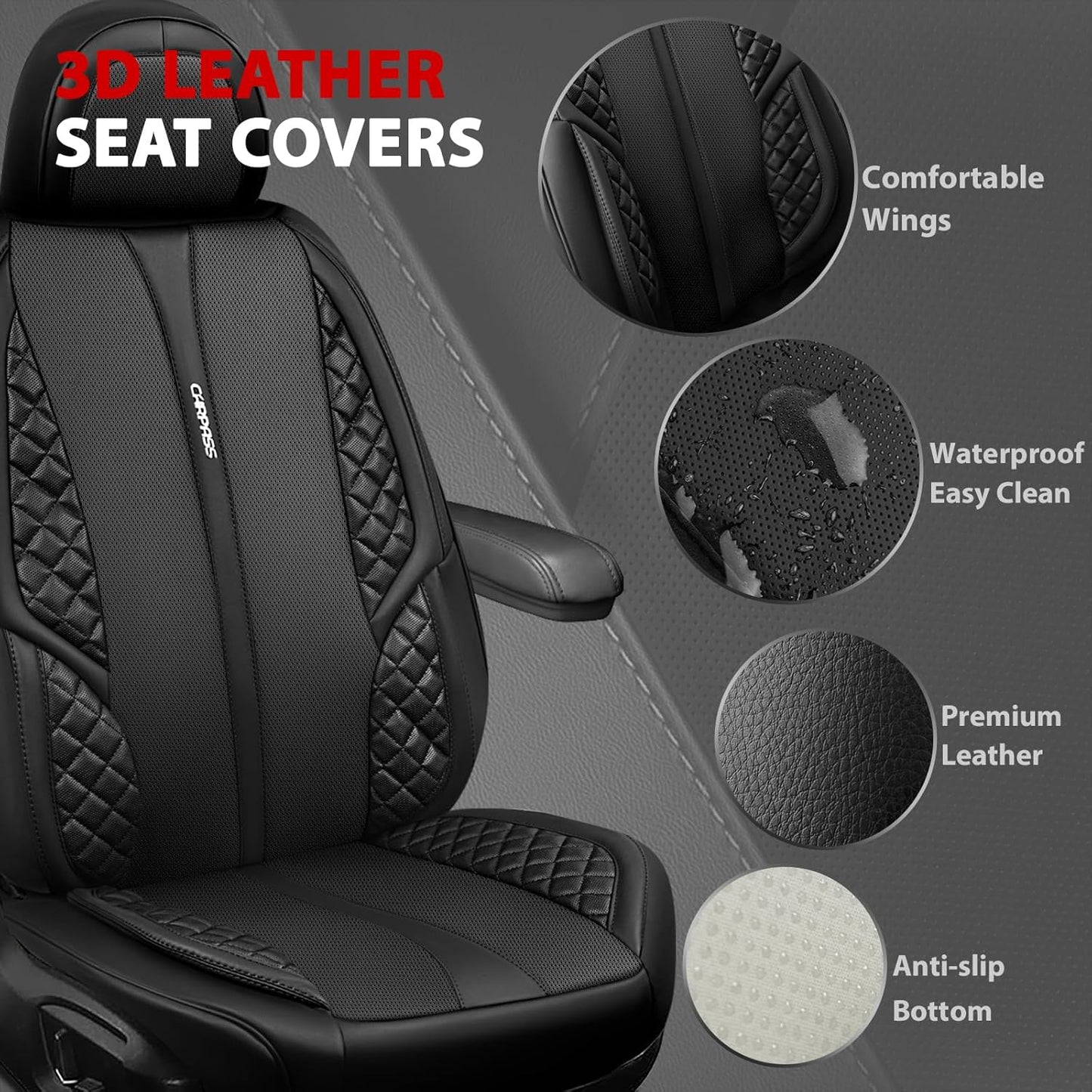 DriveElite™ – The Premium PU Leather Car Seat Cover Set (Limited Edition)