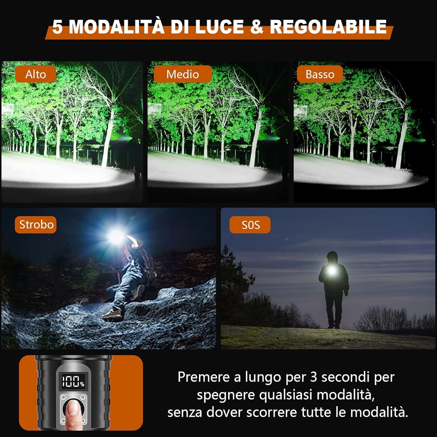 SHADOWHAWK™ Torcia Tattica Militare