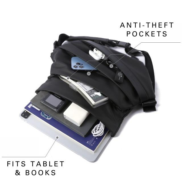 Obsidian shoulder bag