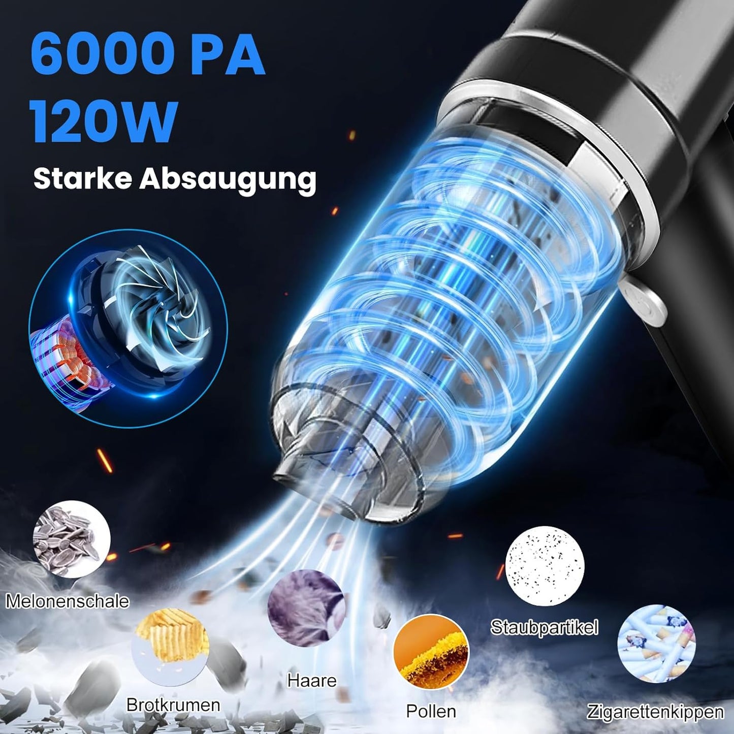 Cordless mini vacuum cleaner