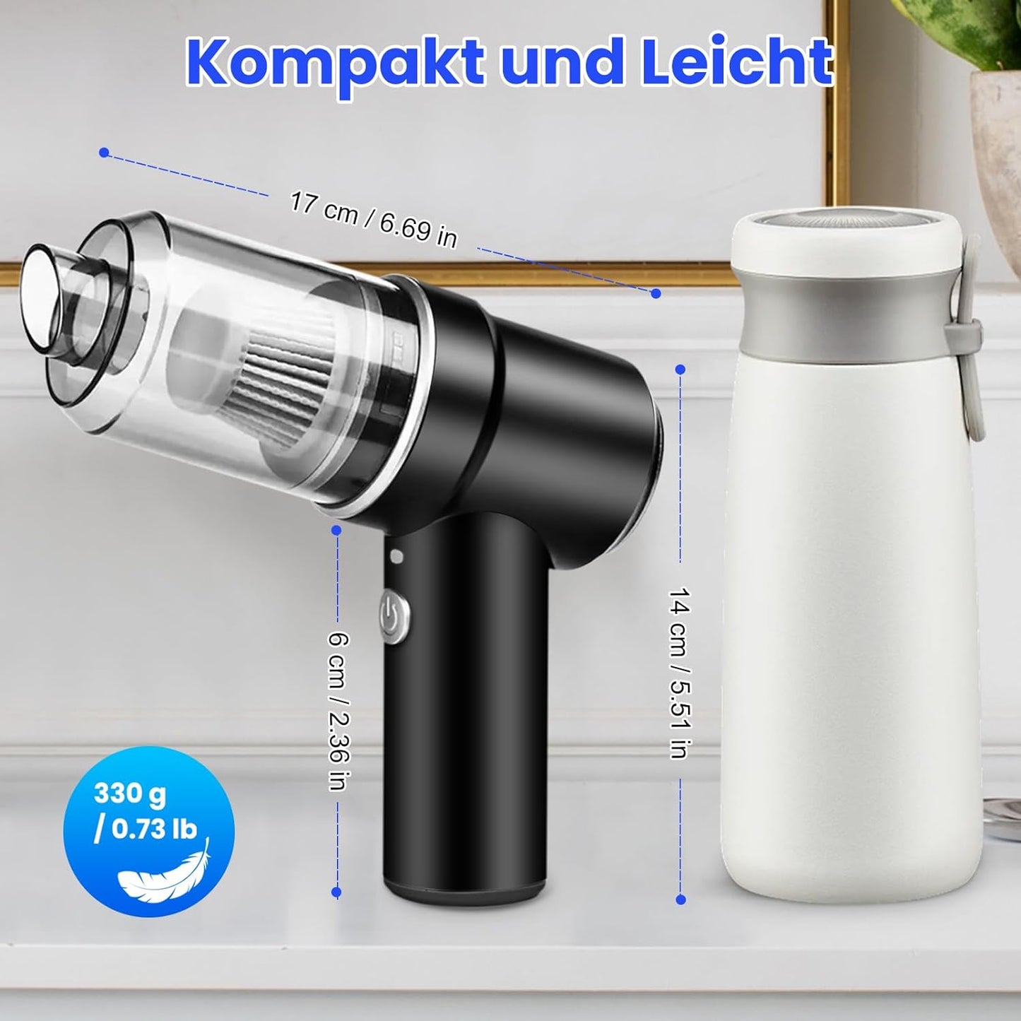 Cordless mini vacuum cleaner