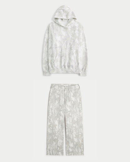 Camo Hoodie & Baggy Jean Set